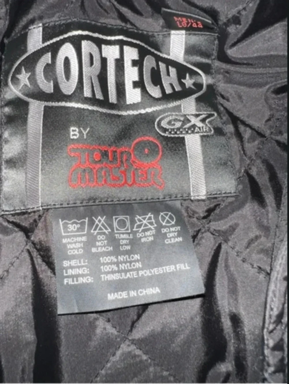 CorTech by Tour Master Motorcycle Riding Jacket Men’s Large Black
